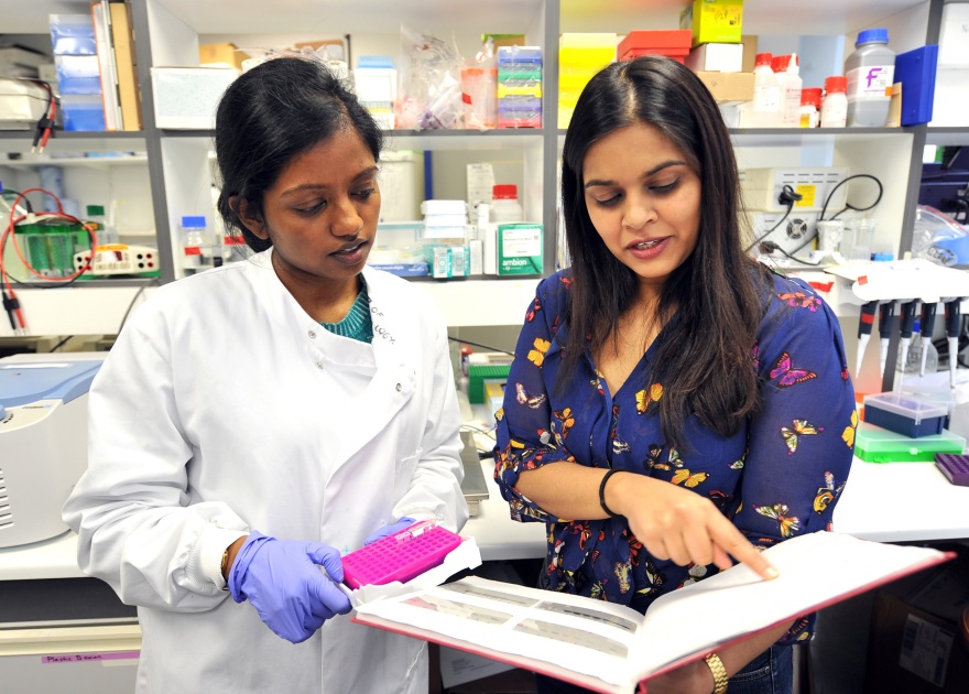 Prof Mariya Moosajee and student researcher